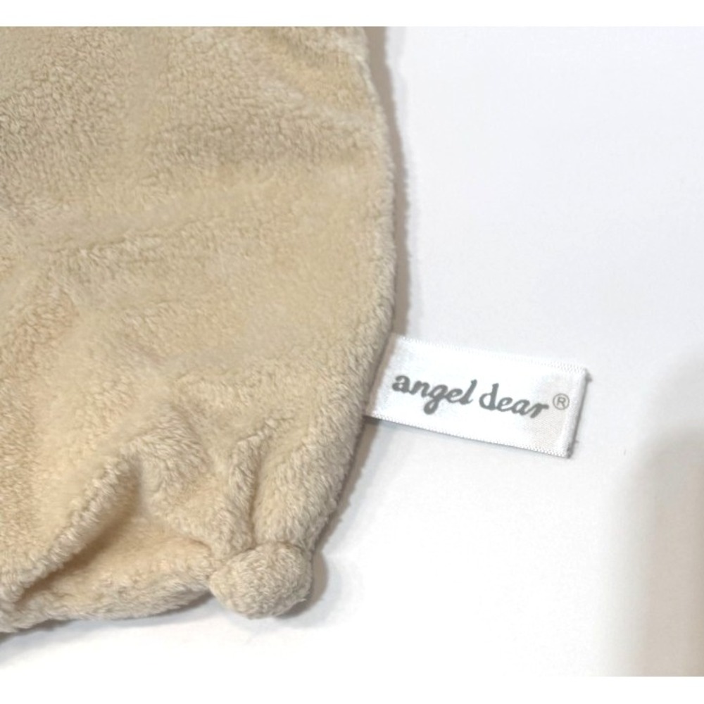 Angel Dear Baby Security Blanket Beige Tan Lion Sleeping Lovey Plush Stuffed - Picture 4 of 7